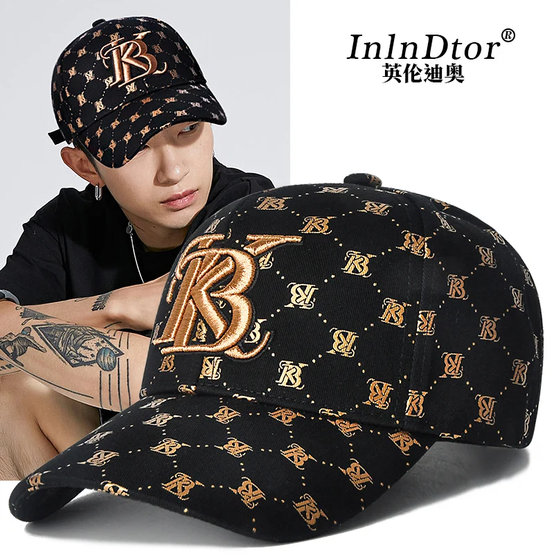2023 Couple style Korean girls&#39; printed embroidered baseball cap outdoor party - £20.96 GBP