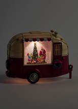 Christmas LED Camper Water Lantern Red 6.75" High with Santa Glitter and Music image 2