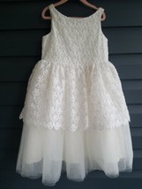 6 7 Janie Jack Special Occasion White Girls Dress Communion Flower Girl  - £38.59 GBP