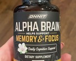 ONNIT -  Alpha Brain - Memory &amp; Focus Supplement - 30 Capsules Exp 6/25 - £18.45 GBP