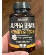 ONNIT -  Alpha Brain - Memory &amp; Focus Supplement - 30 Capsules Exp 6/25 - £18.27 GBP