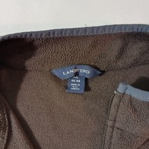 Lands' End Men's Brown & Gray Fleece 1/4 Zip Pullover Sweatshirt Size XL image 4