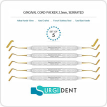 *SET OF 5* DENTAL GINGIVAL CORD PACKER 2.5mm SERRATED  HAND INSTRUMENTS ... - £22.62 GBP