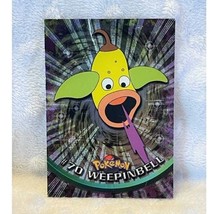 Vintage Pokemon TV Animation Series Card #70 Weepinbell Holo-Black Topps-(1999) - £4.67 GBP