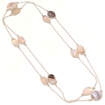 Botswana Agate Gemstone Black Friday Gift Necklace Jewelry 36&quot; SA 4349 - £4.81 GBP