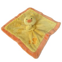 Gerber Duck Plush Baby Security Blanket Lovey Yellow Orange Fleece and Satin - £46.60 GBP