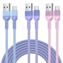 3Pack USB Type C Cable for Women Fast Charging Cable,Charging Cable 6A 66W 6.6ft - £9.28 GBP