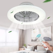 Low Profile Ceiling Fans 3 Color Lighting With 7 Abs Blades, Timing, Dllt - £130.26 GBP