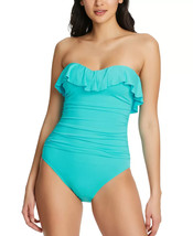 Bleu Rod Beattie One Piece Swimsuit Bandeau Waverunner Color Size 12 $125 - Nwt - £28.15 GBP