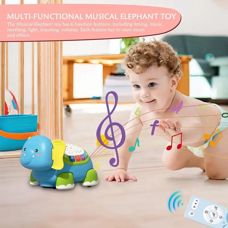 Elephant Musical Toys  Elephant Toy Early Development Toy Lighted Educational - £24.19 GBP+