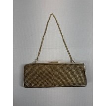 Whiting &amp; Davis Gold Metallic Hollywood Boulevard Chain Mesh Clutch Purse - $745.43 MXN