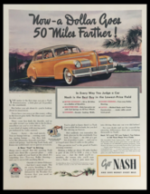 1941 Nash Classic Ambassador Economy Car Vintage Print Ad - £11.17 GBP