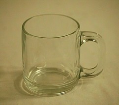 Heavy Clear Glass Drinking Mug Hot Chocolate Egg Nog Cider Cup Unknown M... - £10.16 GBP