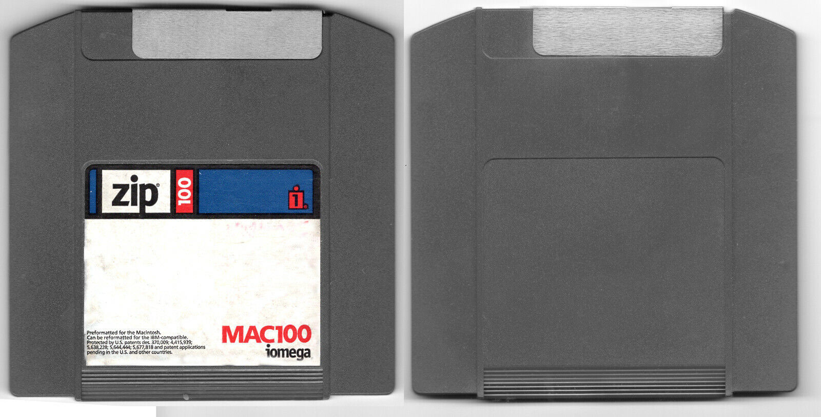 2 lot OEM IOMEGA MAC100 ZIP 100 DISK 100MB IBM PC AND MACINTOSH MAC +CASE - $4.90