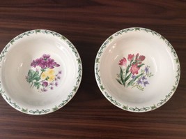 2 Thomson Pottery FLORAL GARDEN 7.25 Cereal Salad Bowl Shabby Chic Country  - £14.91 GBP