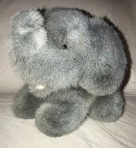 Vintage 1990 Dakin Fuzzy Gray Baby ELEPHANT Plush Stuffed Animal  7.5” Tall EUC - £11.98 GBP