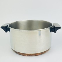 Revere Ware 4 Quart Qt Copper Bottom Steel Stock Pot Pan Vintage Made In Usa - £14.91 GBP