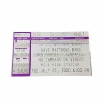 Vtg Y2K Dave Matthews Band Ticket Stub Denver CO Mile High Stadium 07/25/00 - £18.57 GBP