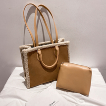 Crossbody handbag for women suede shoulder purse vintage tote bag shopper totes  - £39.32 GBP