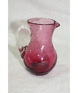 Vintage Cranberry Glass Small Pink Pitcher Creamer - £19.97 GBP