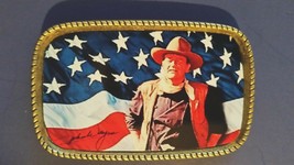 JOHN WAYNE Epoxy Photo Belt Buckle - US FLAG - NEW - £10.89 GBP