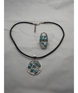 Women&#39;s Bali Legacy Turquoise &amp; Sterling Silver Ring with Matching Pendant - £61.47 GBP