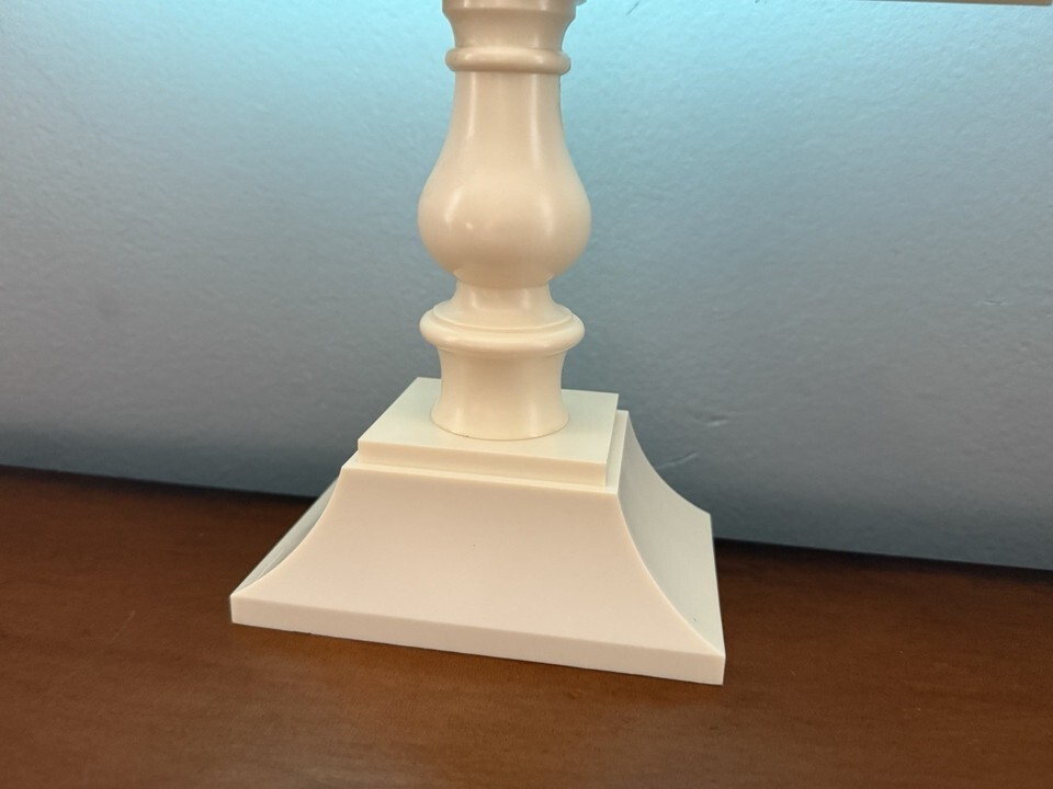 EUC Vintage 1970s Plastic Menorah Candelabra Blue Flame Candle Light 12”Wx16”H Item image 9