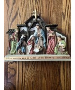Nativity Scene Display Figurine Christian Holiday Scripture Decor Viscou... - $20.34 CAD
