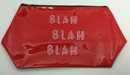 Royal Deluxe Accessories &quot;Blah Blah Blah&quot; Printed Red Cosmetic Bag/Pouch - £7.93 GBP