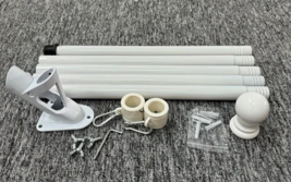 White Flag Pole Kit 6Ft Tangle Free Stainless Steel Flag Pole With Bracket - $24.89