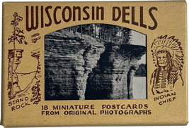 Wisconsin Dells WI souvenir booklet, 18 mini post cards 1950s - £15.72 GBP