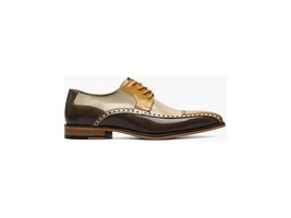 Stacy Adams Plaza Modified Cap Toe Oxford Shoes Leather Olive  Multi 25608-302 image 2