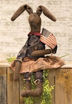 folk art primitive country Easter decor BETSY BUNNY brown Rabbit 36&quot; DOLL - $62.99