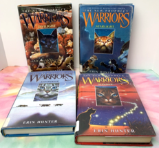 Lot of 4 Warriors New Prophecy Cats Erin Hunter HC Books Twilight Starlight - £10.05 GBP