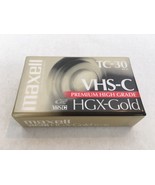Maxell Camcorder TC 30 VHS C HGX GOLD Video Cassette Blank Tape Premium ... - £7.05 GBP