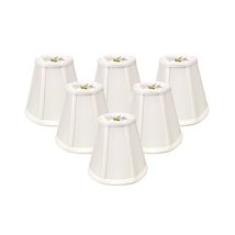 Royal Designs, Inc. Deep Empire Lamp Shade with Flame Clip, BS-707FC-6WH-6, Whit - £137.17 GBP