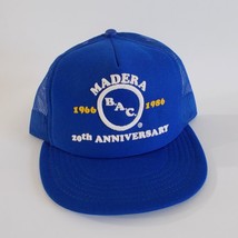 Madera BAC Trucker Hat Blue Mesh Snapback 20th Anniversary Vintage 80s - £11.14 GBP