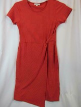 NWOT Ultra Flirt Sz Large Red Dress Wrap Style Knee Length Short Sleeve - £14.93 GBP