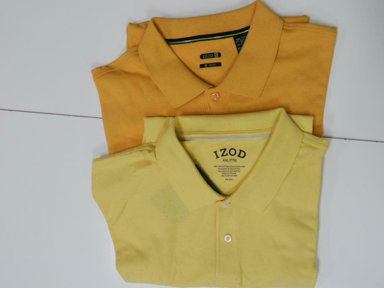 Primary image for 2 Izod Shirts Polo Orange Yellow NWT XXL