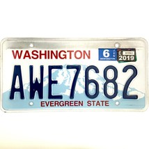 2019 United States Washington Evergreen State Passenger License Plate AWE7682 - £13.23 GBP