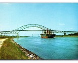 Bourne Bridge Cape Cod Canal Massachusetts MA UNP Chrome Postcard Z1 - £2.31 GBP