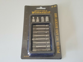 SmartValue Workshop 12 Piece Power Bit and Socket Set New (SV01378) - £5.32 GBP