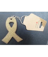 Handcrafted Cancer Symbol Keychain Gold Tone - £11.67 GBP