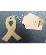 Handcrafted Cancer Symbol Keychain Gold Tone - $14.84