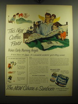 1949 Chase &amp; Sanborn Coffee Ad - artwork by Frederick Siebel - Morning Angels - $18.49