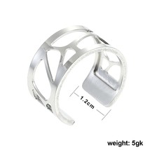 Cremo Stainless Steel Rings  Bijoux Adjustable Bague Femme Argent Reversible Int - £20.71 GBP
