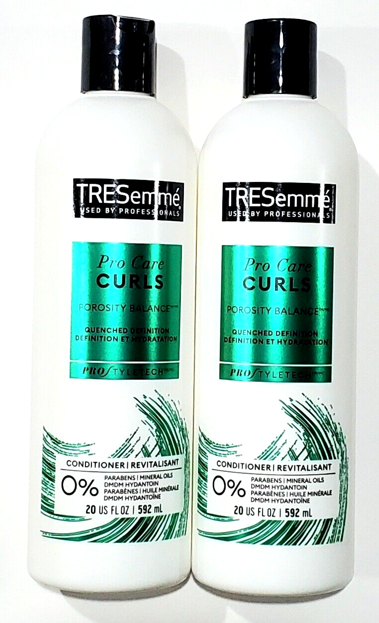 2 Bottles Tresemme Professionals Pro Care Curls Porosity Balance Quenched 20 oz - $25.99