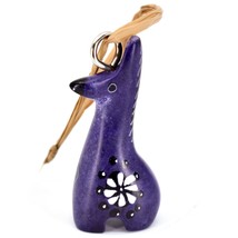 Tabaka Chigware Hand Carved Kisii Soapstone Blue Giraffe Ornament Figure - £9.48 GBP