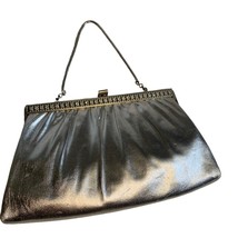 Vintage Harry Levine Silver Handbag with Silver metal and crystal accents - $29.45
