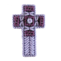 Lavender Purple Christian Easter Cross Ornament - £15.44 GBP